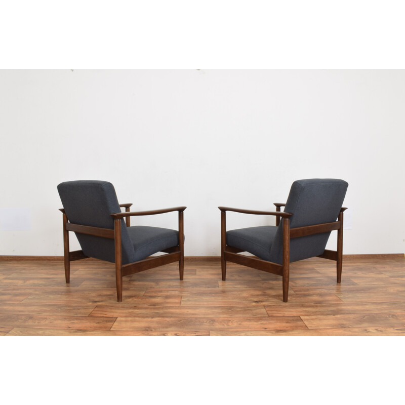 Pair of vintage Armchairs by Edmund Homa, Polish 1960s