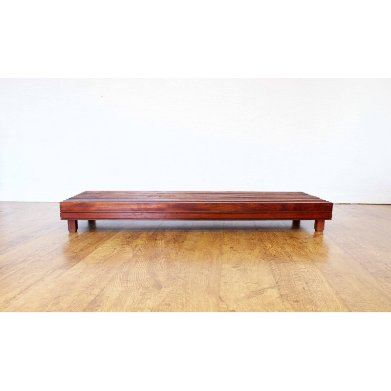 Vintage teak bench, Japanese 1970s