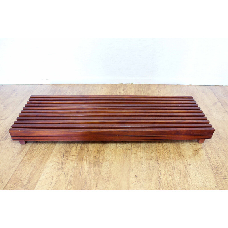 Vintage teak bench, Japanese 1970s