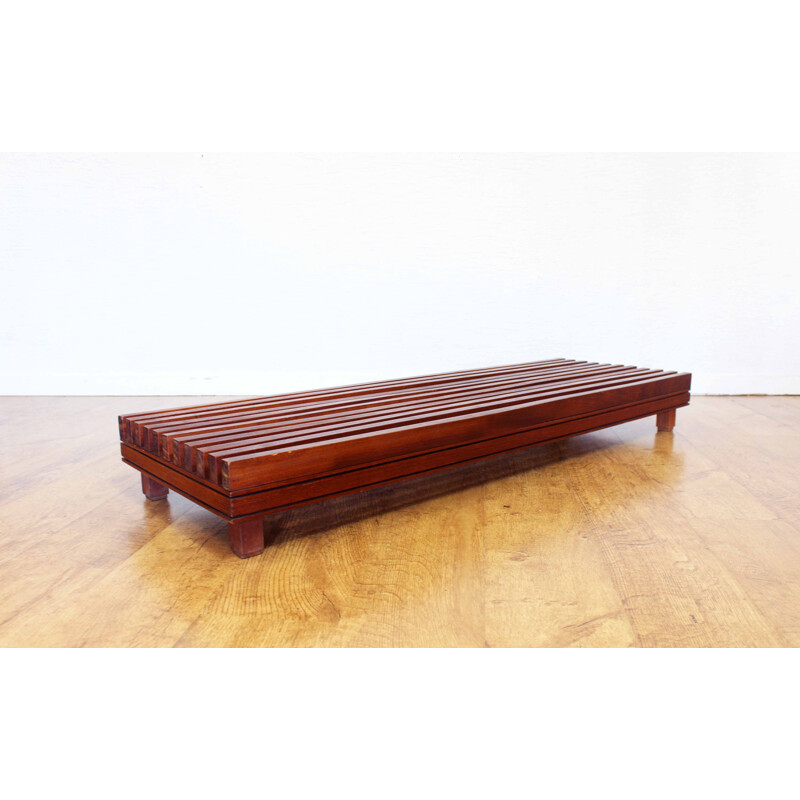 Vintage teak bench, Japanese 1970s