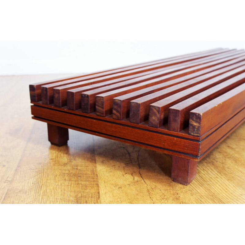 Vintage teak bench, Japanese 1970s