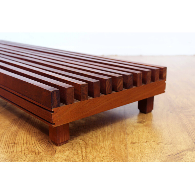 Vintage teak bench, Japanese 1970s