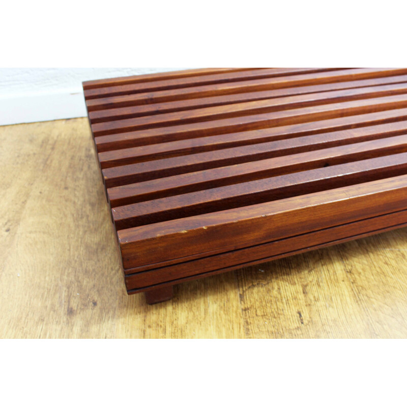 Vintage teak bench, Japanese 1970s