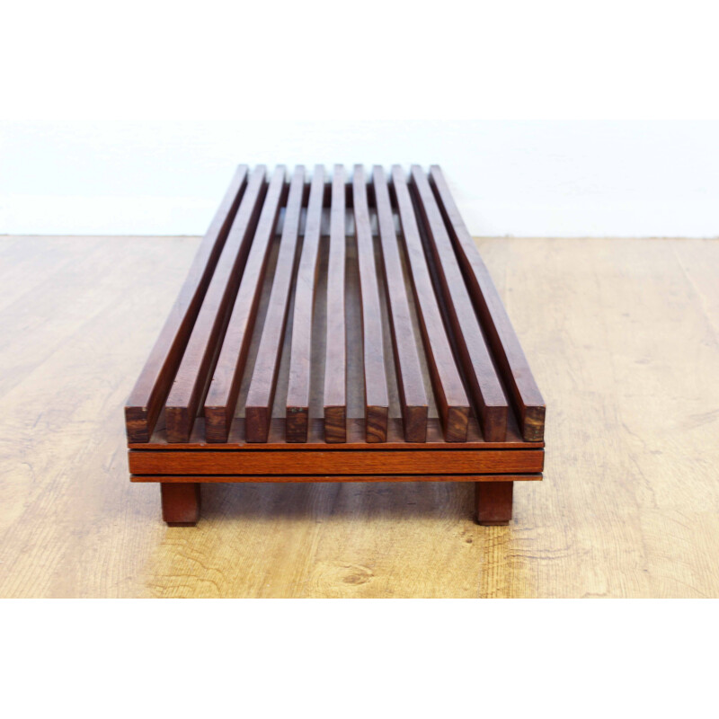 Vintage teak bench, Japanese 1970s