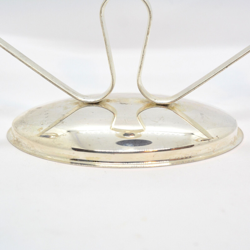 Vintage three-armed candlestick in plated metal, Germany 1960