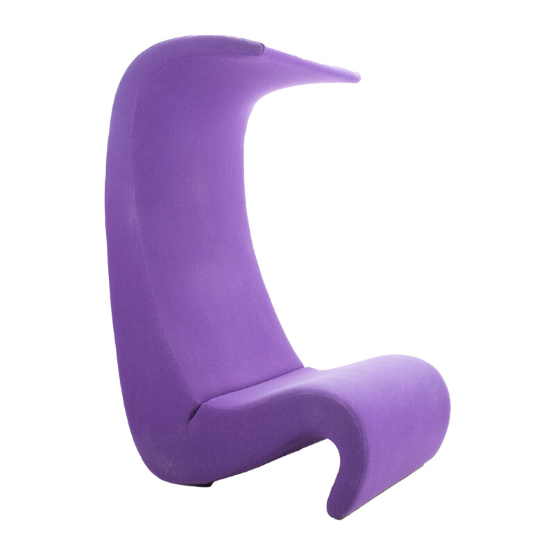 Vintage Purple Amoebe Highback by Verner Panton for Vitra