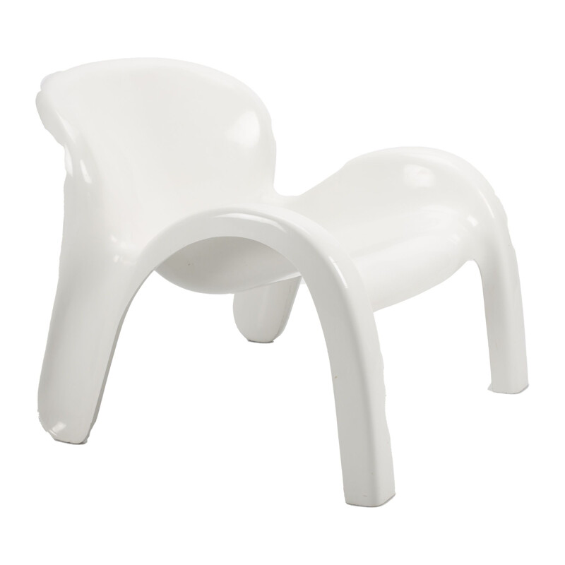 Silla blanca vintage GN2 de Peter Ghyczy para Reuter's Form and Life