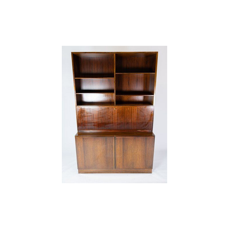 Vintage bookcase with rosewood pedestals "no. 9" by Omann Junior, 1960