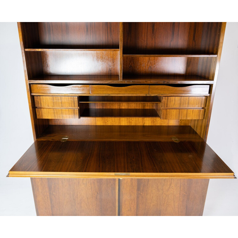 Vintage bookcase with rosewood pedestals "no. 9" by Omann Junior, 1960
