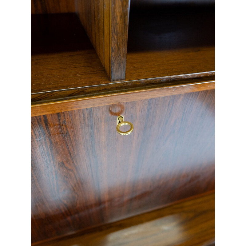 Vintage bookcase with rosewood pedestals "no. 9" by Omann Junior, 1960