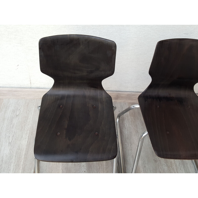 Set of 3 vintage Children's Chair by Elmar Flötotto for Pagholz