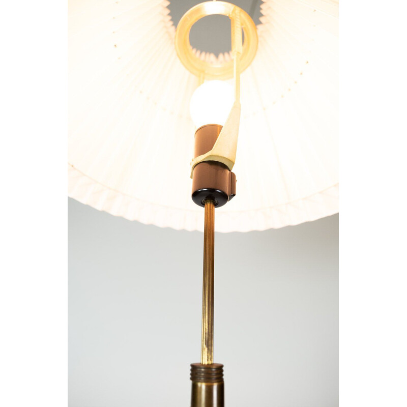 Vintage teak and brass Floor lamp, Danish 1960s