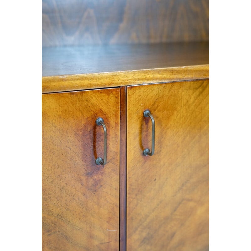 Vintage Bookcase with walnut cabinet beneath, Danish 1950s