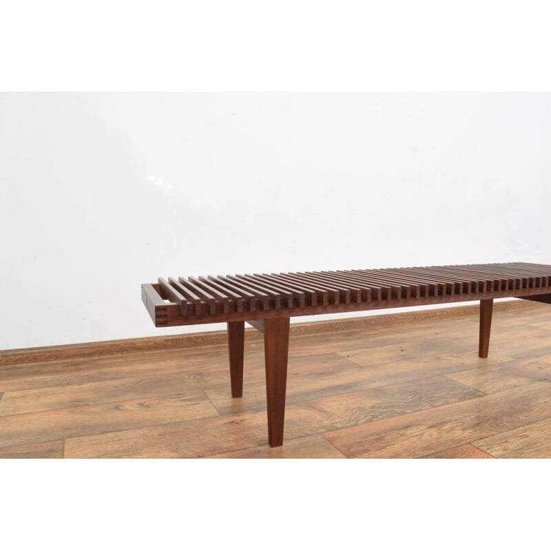 Vintage Teak Bench, Danish 1960s