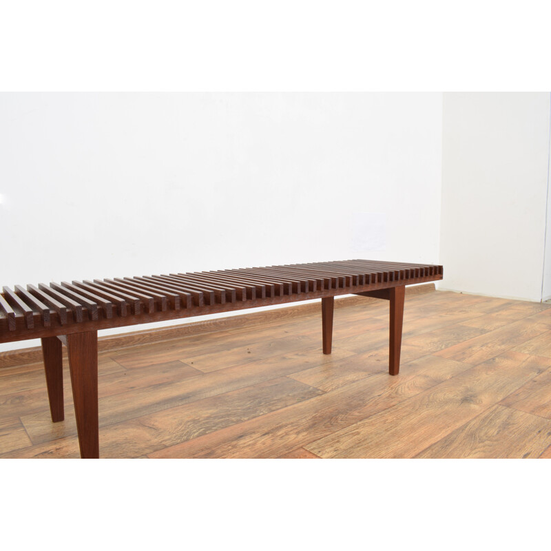 Vintage Teak Bench, Danish 1960s