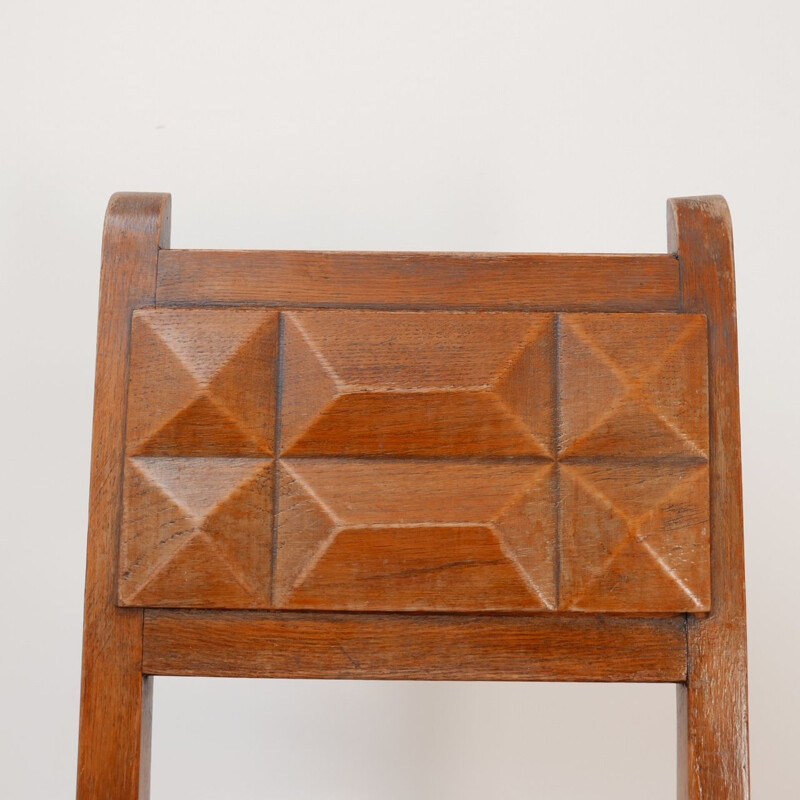 Conjunto de 4 sillas vintage Charles Dudouyt, francés 1940