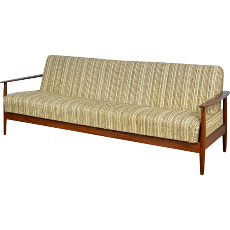 Convertible Scandinavian sofa in teak - 1960s