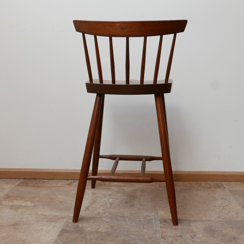 Tabouret de bar vintage en noyer de George Nakashima, Américain 1960