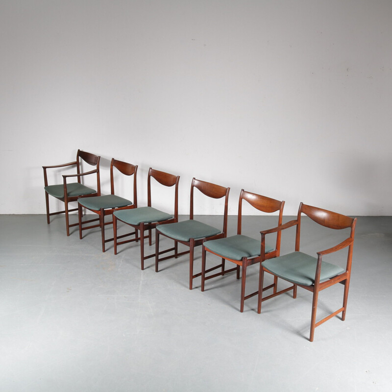 Lot de 6 chaises vintage par Torbjorn Afdal pour Nesjestranda Mobelfabrik, Norvège 1960