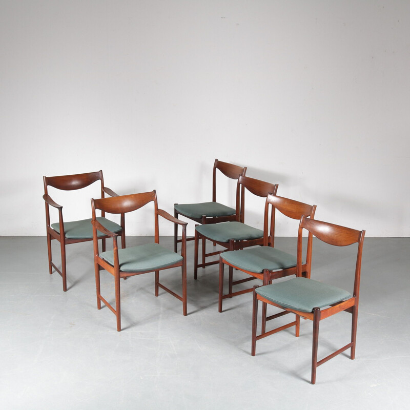 Lot de 6 chaises vintage par Torbjorn Afdal pour Nesjestranda Mobelfabrik, Norvège 1960