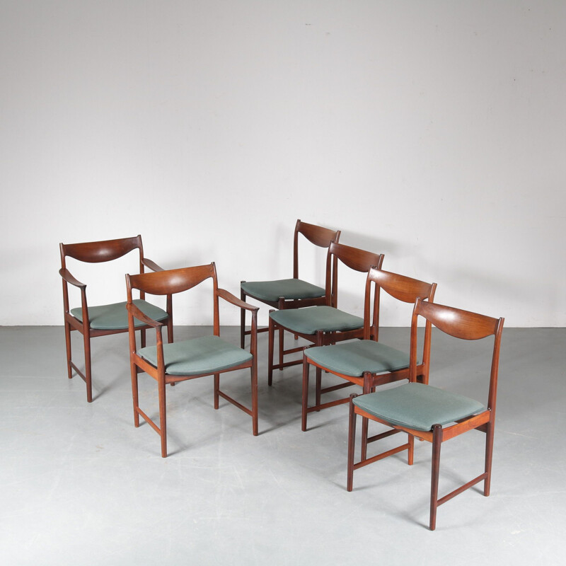 Set of 6 vintage Dining Chairs by Torbjorn Afdal for Nesjestranda Mobelfabrik, Norway 1960s