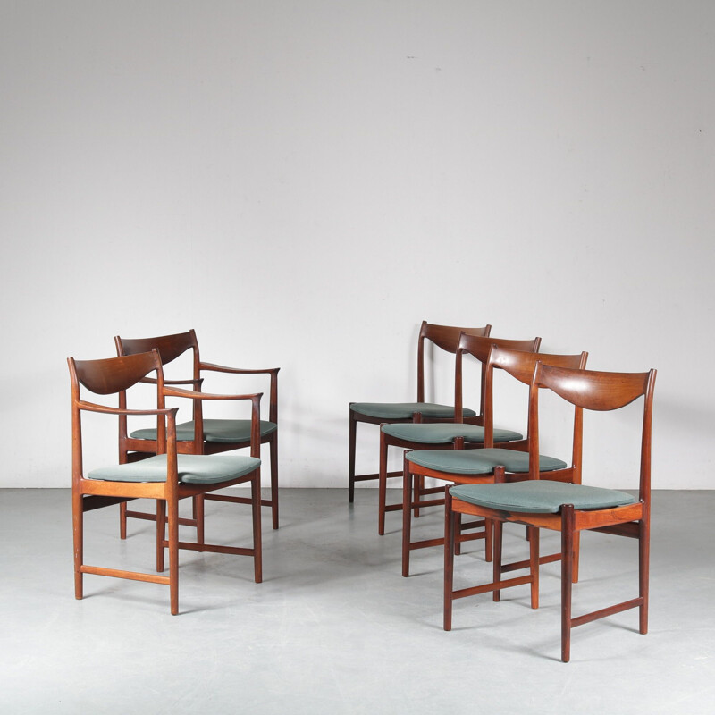 Lot de 6 chaises vintage par Torbjorn Afdal pour Nesjestranda Mobelfabrik, Norvège 1960