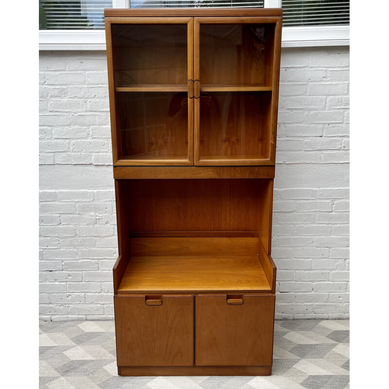 Vintage Wall Unit Bookcase Display Cabinet