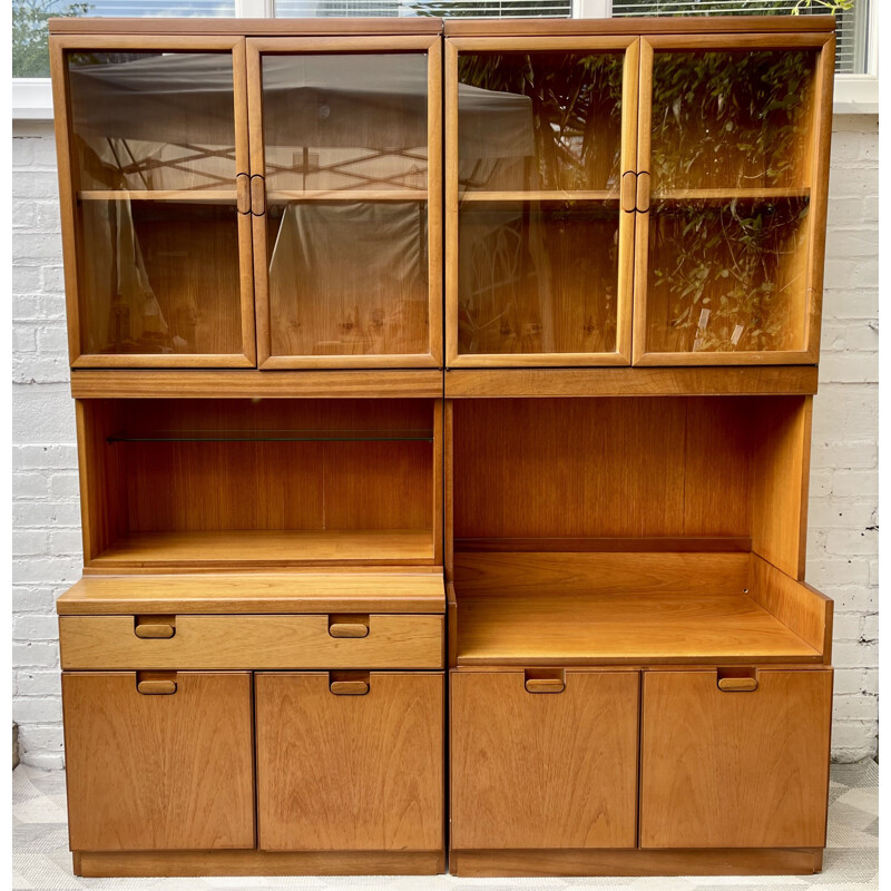 Vintage Wall Unit Bookcase Display Cabinet