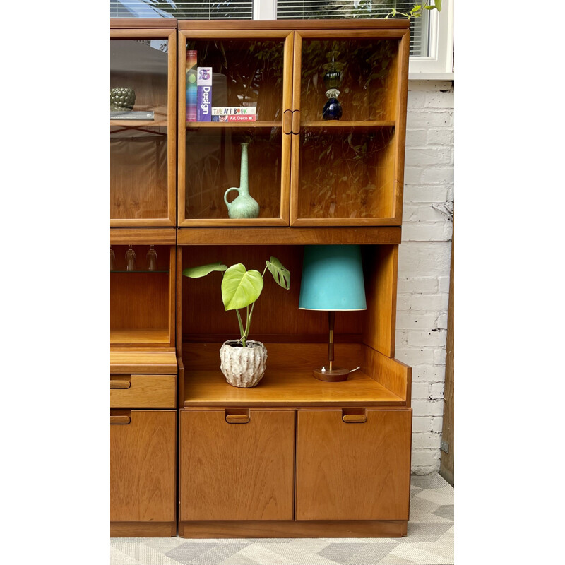 Vintage Wall Unit Bookcase Display Cabinet