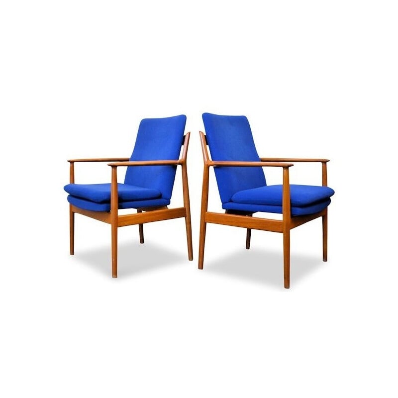 Pair of Scandinavian Sibast Møbler armchairs in teak, Arne VODDER - 1960