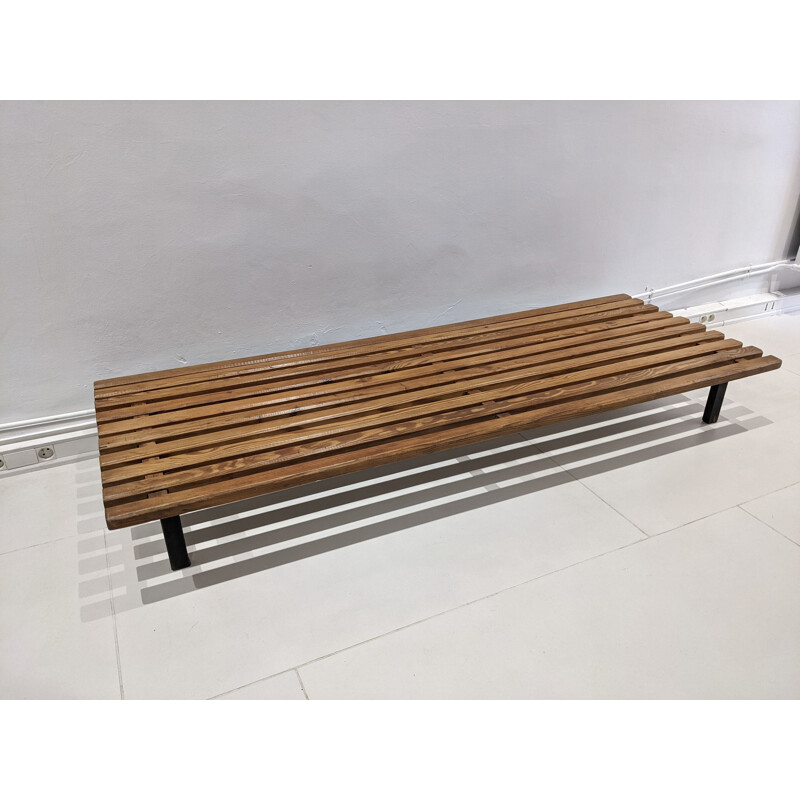 Vintage Cansado bench by Charlotte Perriand 1954s