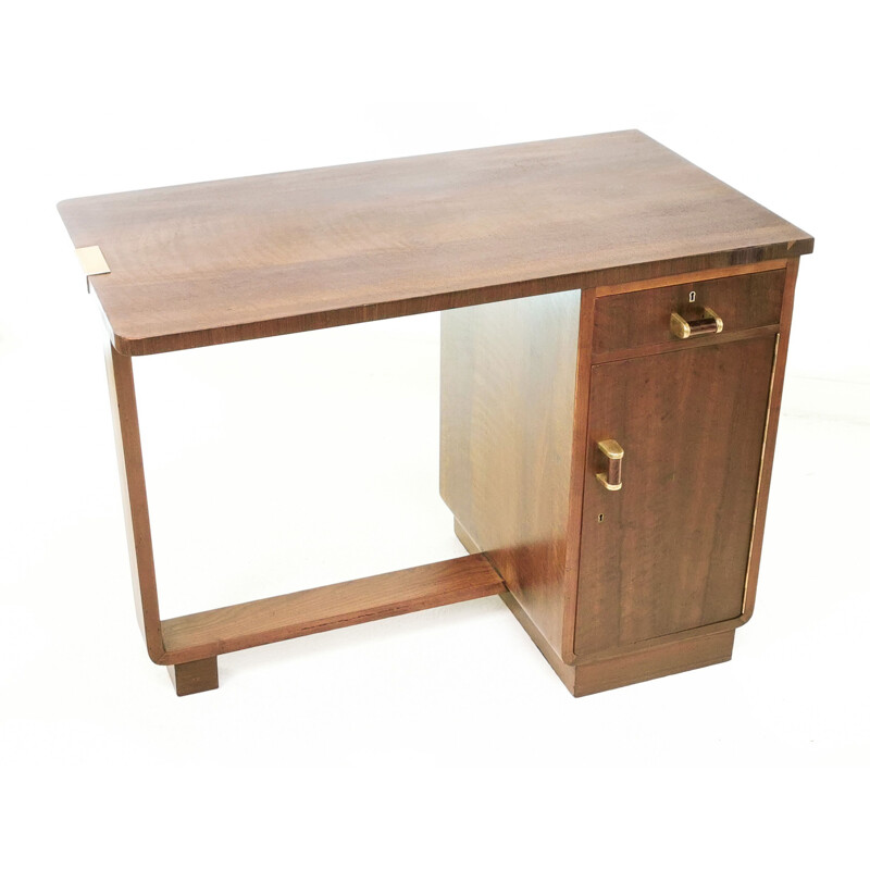 Vintage Liceu De Artes E Oficios Art Deco Writing Desk, Brazil 1940s