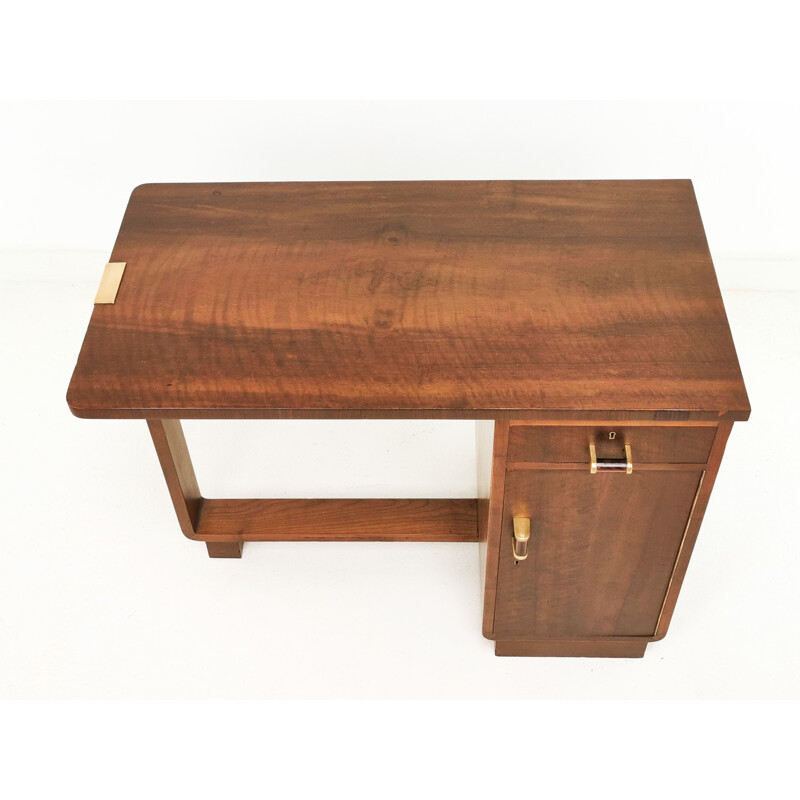 Vintage Liceu De Artes E Oficios Art Deco Writing Desk, Brazil 1940s