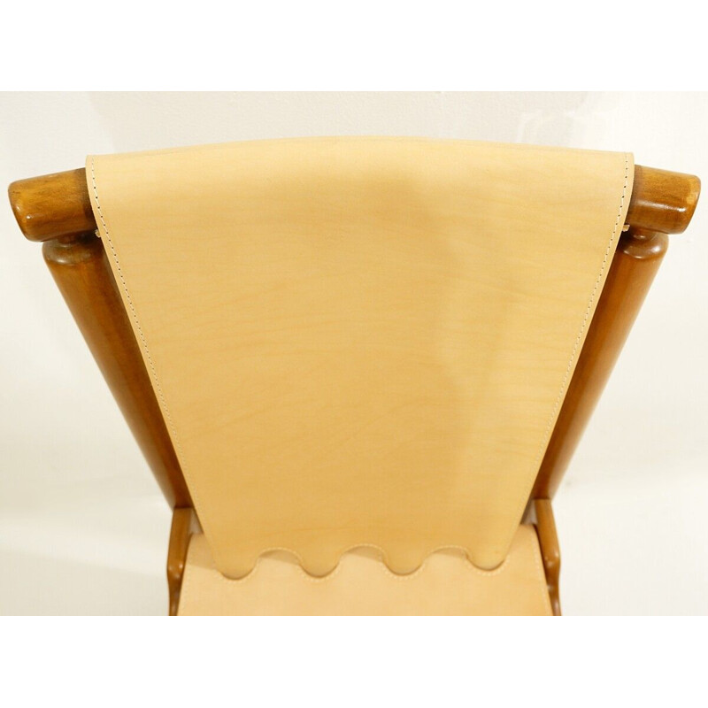 Set di 6 sedie in pelle vintage di Ilmari Tapiovaara per La Permanente Mobili Cantù, Italia