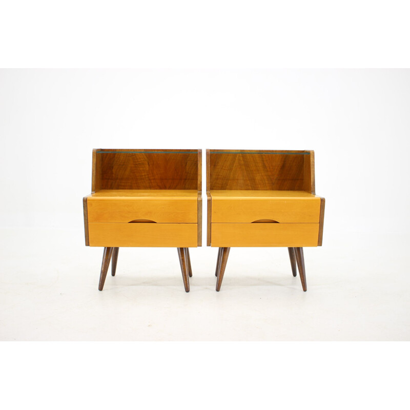 Vintage Bedside Tables, Czechoslovakia 1960s