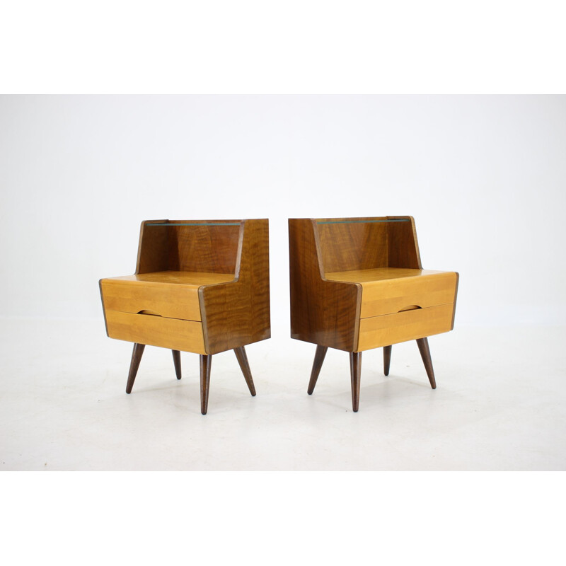 Vintage Bedside Tables, Czechoslovakia 1960s