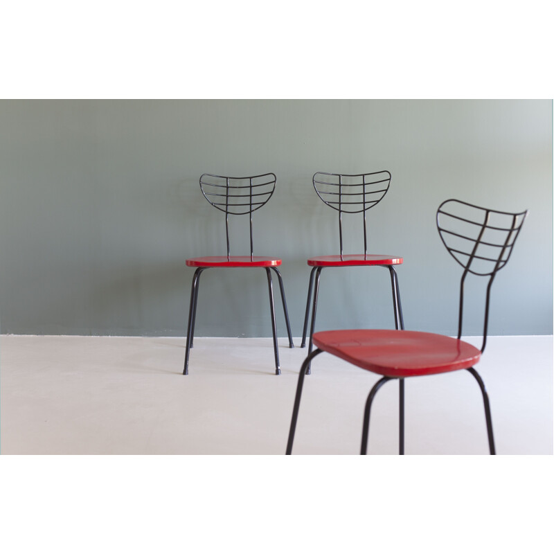 Set of 6 "Radar" Tubax chairs, Willy VAN DER MEEREN - 1950s