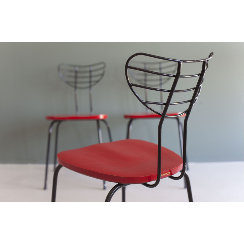 Set of 6 "Radar" Tubax chairs, Willy VAN DER MEEREN - 1950s