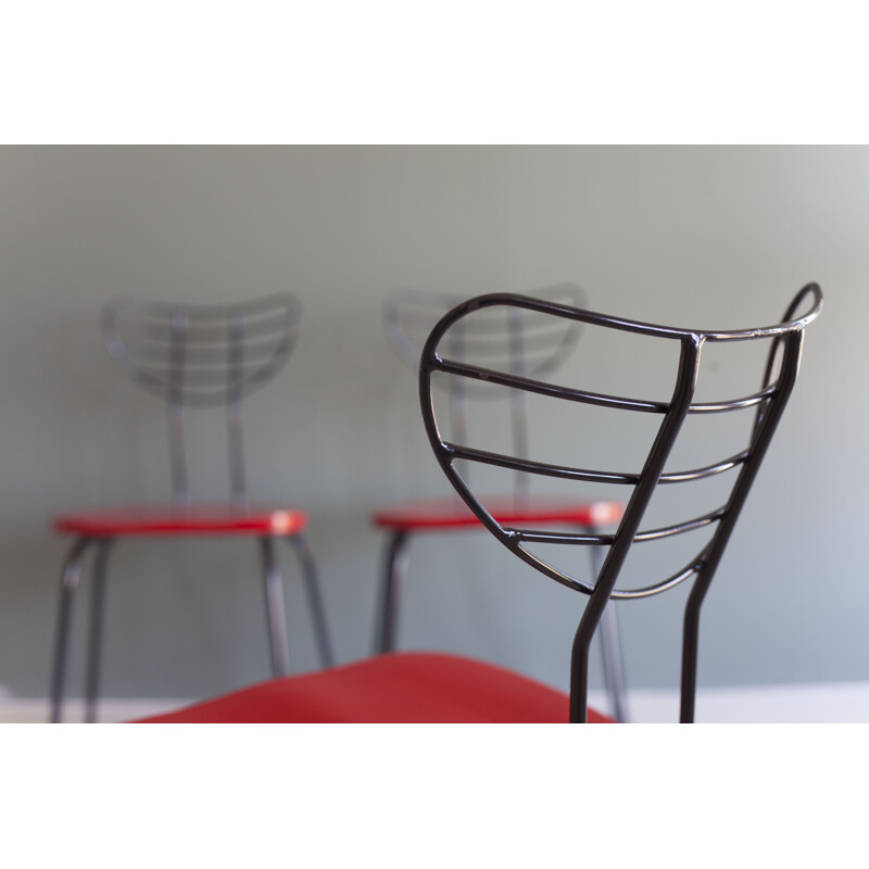 Set of 6 "Radar" Tubax chairs, Willy VAN DER MEEREN - 1950s