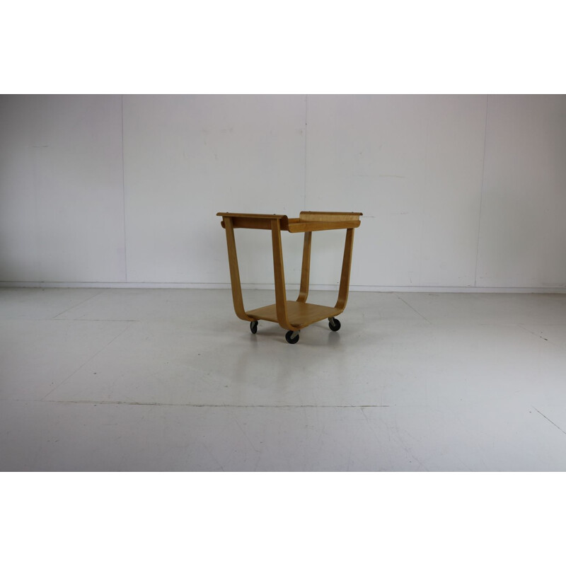 Vintage Pastoe birchwood tea trolley by Cees Braakman