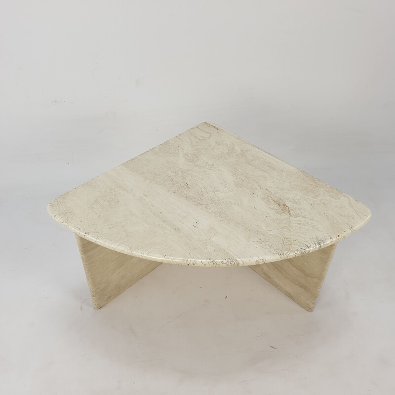 Vintage Travertine Coffee Table section 2, Italian 1980s