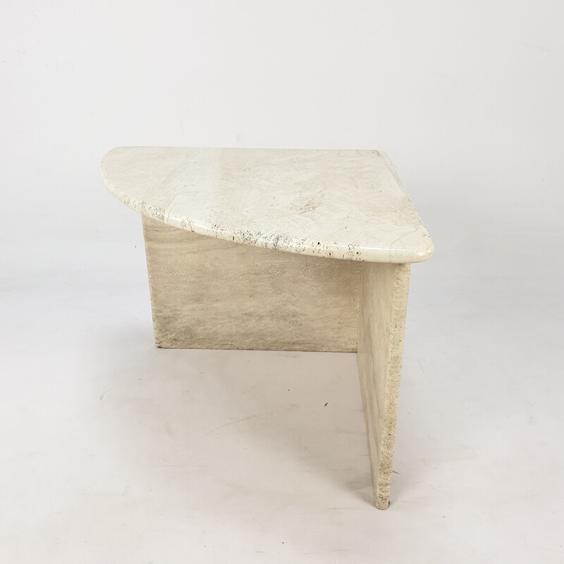 Vintage Travertine Coffee Table section 2, Italian 1980s