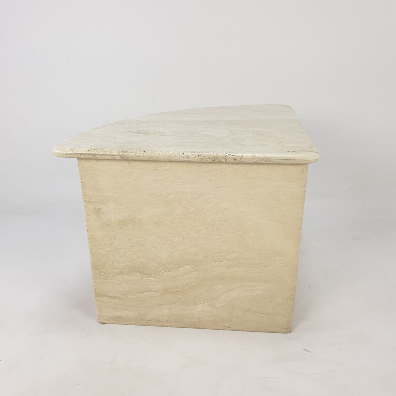 Vintage Travertine Coffee Table section 2, Italian 1980s