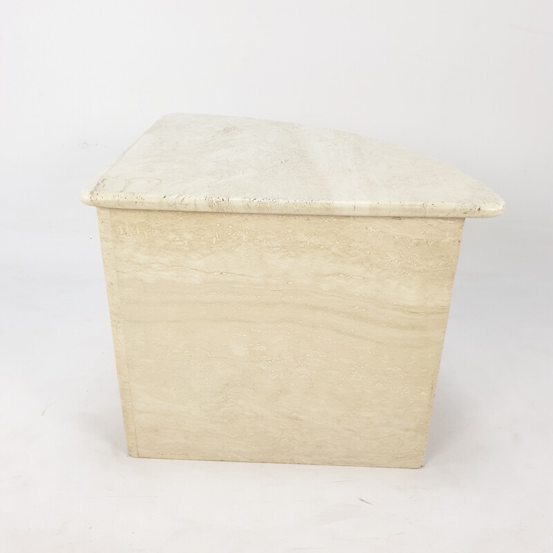 Vintage Travertine Coffee Table section 2, Italian 1980s