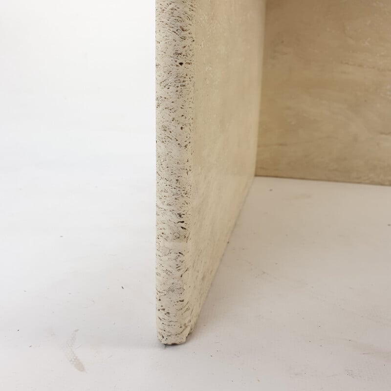 Vintage Travertine Coffee Table section 2, Italian 1980s