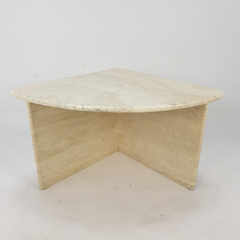 Vintage Travertine Coffee Table section 3, Italian 1980s