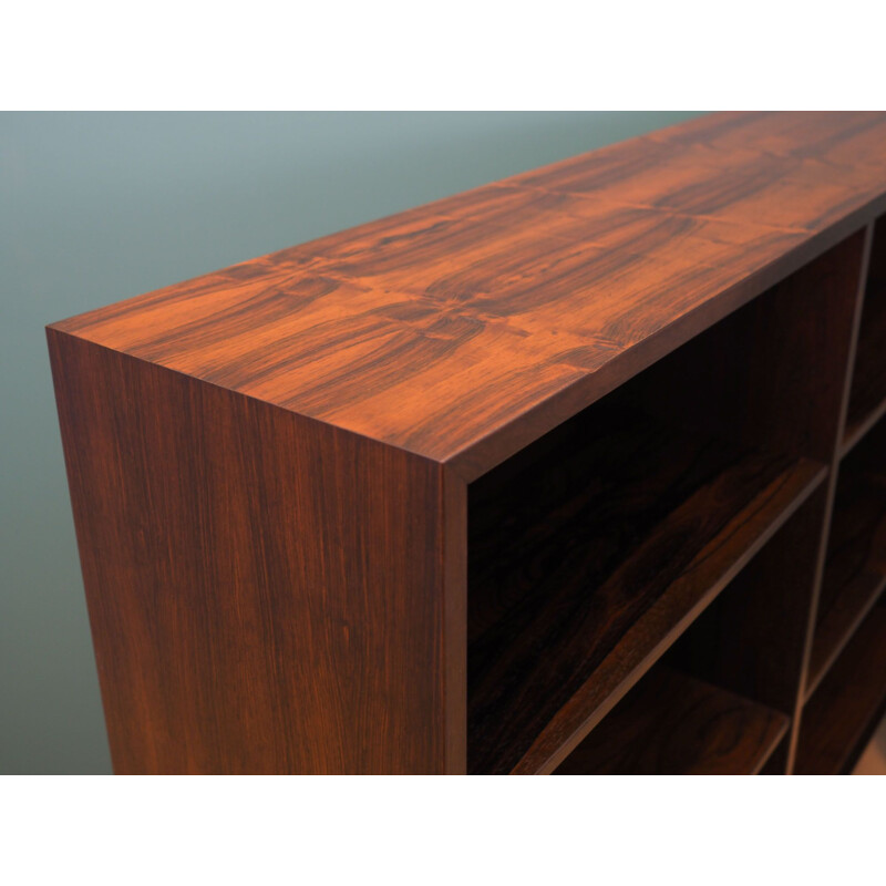 Vintage rosewood bookcase stained in black by Omann Jun, Denmark 1970