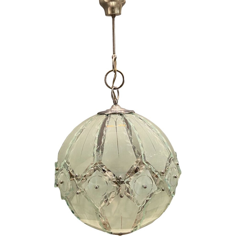Vintage crystal chandelier, England 1950
