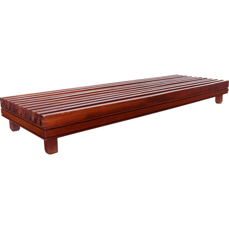 Vintage teak bench, Japanese 1970s