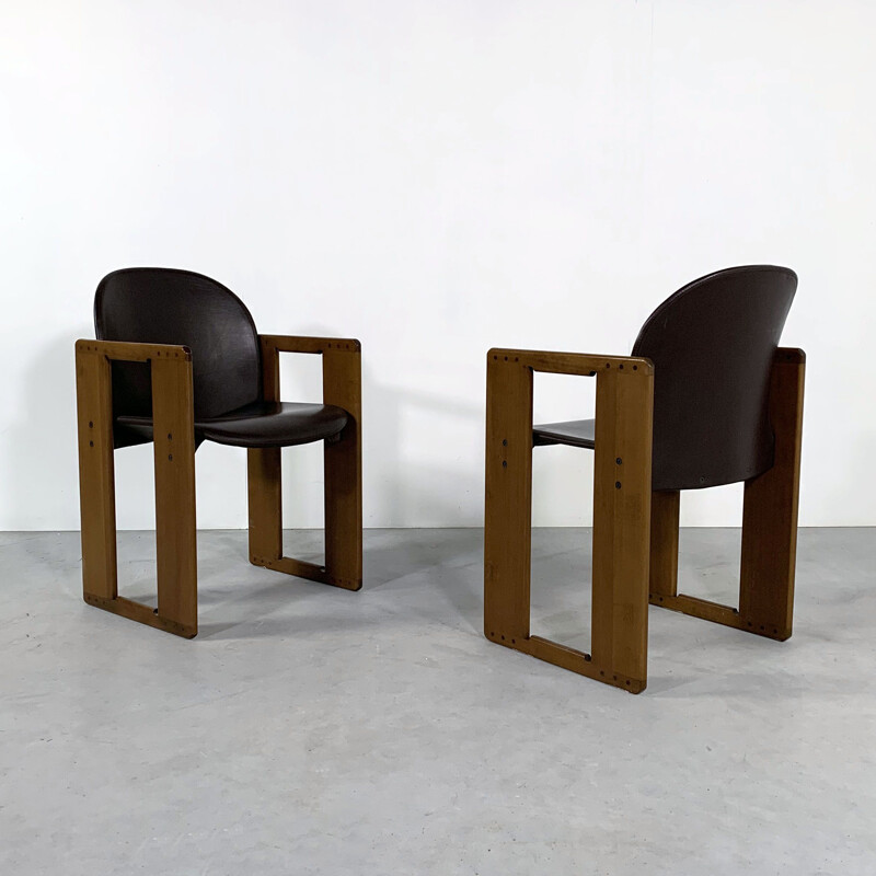 Set of 4 vintage Dialogo Dining Chairs by Afra & Tobia Scarpa for B&B, Italia 1970s